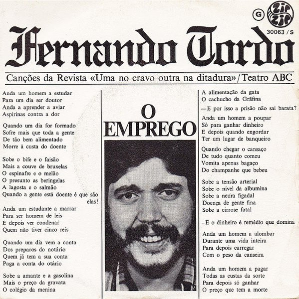 Fernando Tordo - O Emprego / A Língua Portuguesa | Zip Zip (30063/S)
