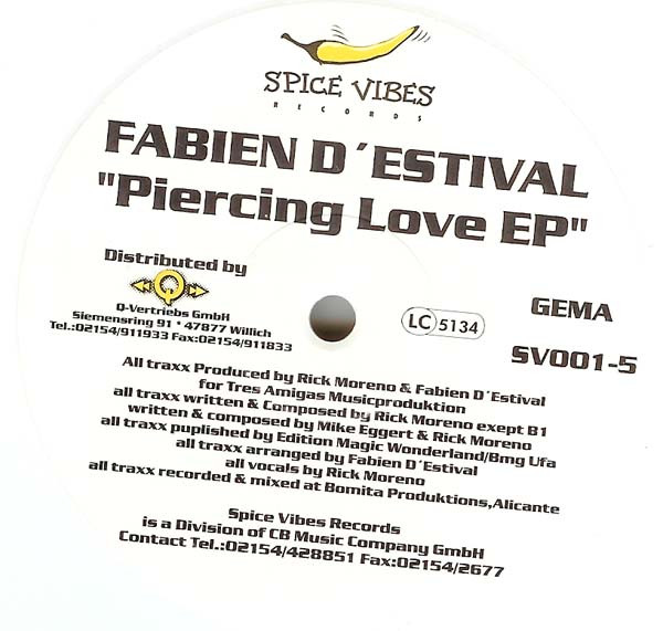 Fabien D'Estival - Piercing Love EP | Spice Vibes Records (SV001-5)