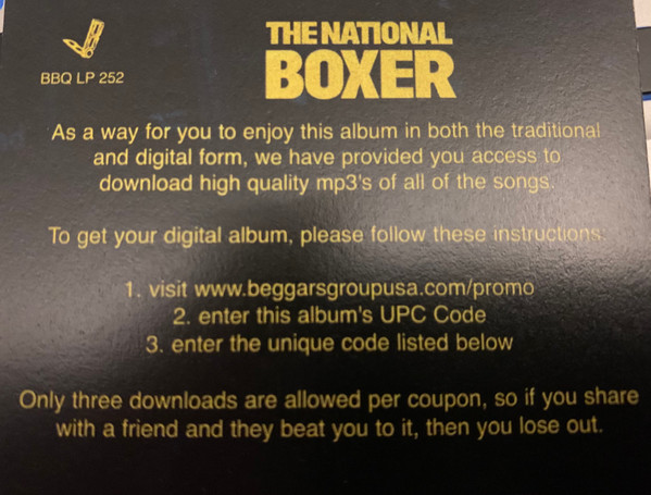 The National - Boxer | Beggars Banquet (BBQLP 252) - 3 The National - Boxer | Beggars Banquet (BBQLP 252) - 3