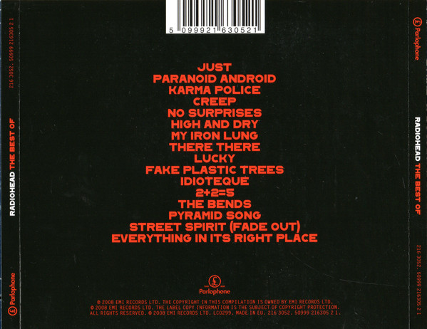 Radiohead - The Best Of | Parlophone (216 3052) - 2