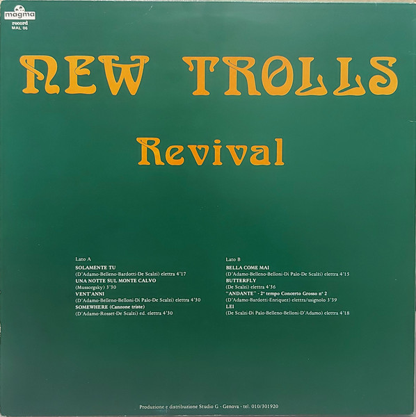 New Trolls - Revival | Magma (MAL 06) - 2 New Trolls - Revival | Magma (MAL 06) - 2
