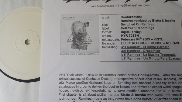 Ramirez - Confuzed 90's - Blatta & Inesha Switched On Ramirez | Hell Yeah Recordings (HYR 7023)