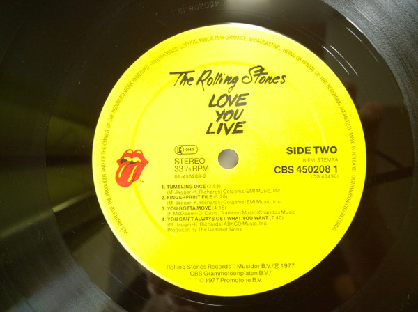 The Rolling Stones - Love You Live | Rolling Stones Records (CBS 450208 1) - 4 The Rolling Stones - Love You Live | Rolling Stones Records (CBS 450208 1) - 4