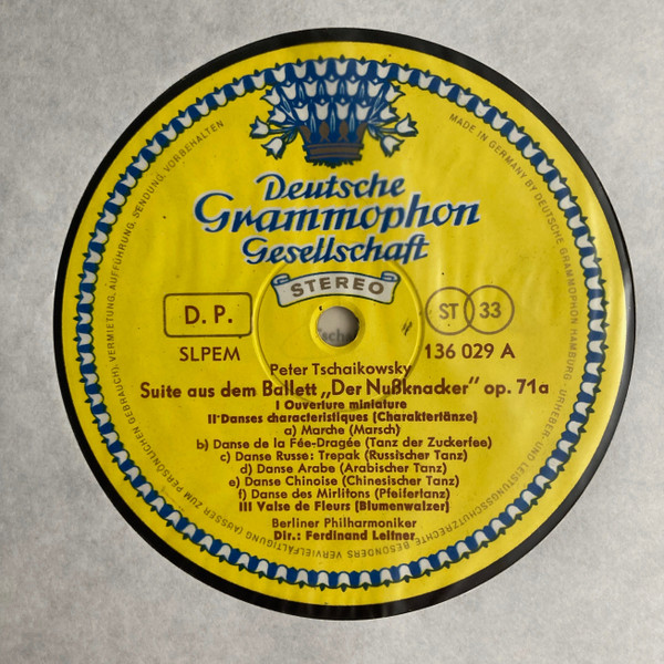 Pyotr Ilyich Tchaikovsky – Berliner Philharmoniker · Ferdinand Leitner - Nussknacker-Suite · Capriccio Italien · Slawischer Marsch | Deutsche Grammophon (136 029 SLPEM) - 3