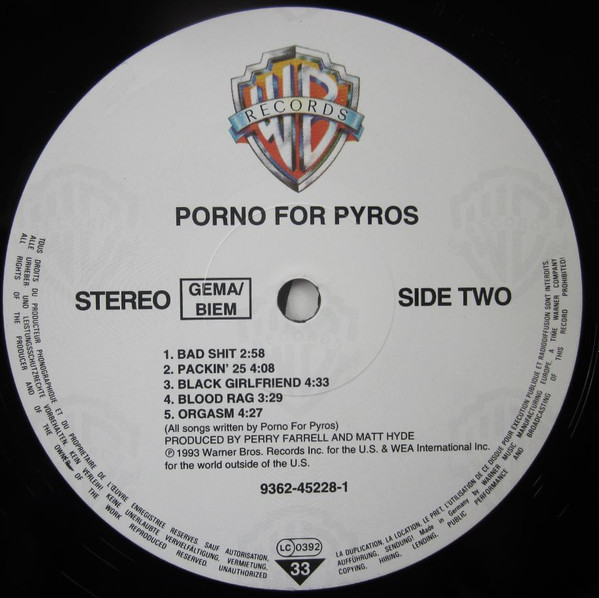 Porno For Pyros - Porno For Pyros | Warner Bros. Records (9362-45228-1) - 4