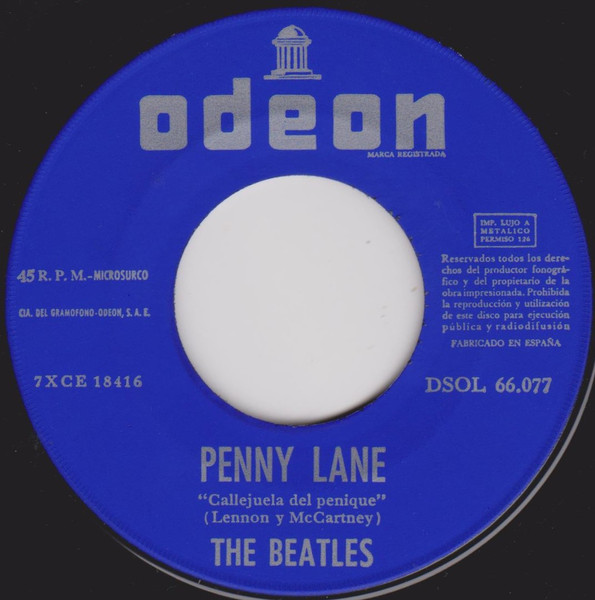 The Beatles - Strawberry Fields Forever / Penny Lane - Vinilo 7" | Odeon (DSOL 66.077) - 4 The Beatles - Strawberry Fields Forever / Penny Lane - Vinilo 7" | Odeon (DSOL 66.077) - 4