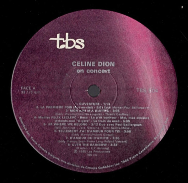 Céline Dion - En Concert | TBS (TBS 504) - 3