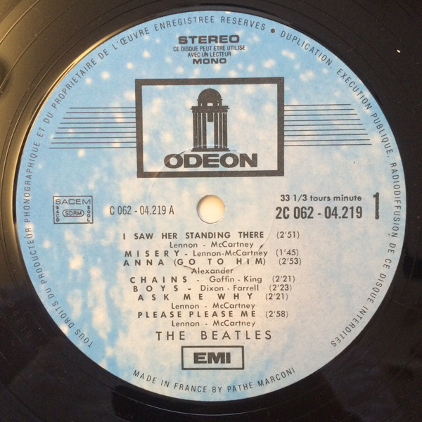 The Beatles - N 1 Les Beatles | Odeon (2C 062 04219) - 3 The Beatles - N 1 Les Beatles | Odeon (2C 062 04219) - 3