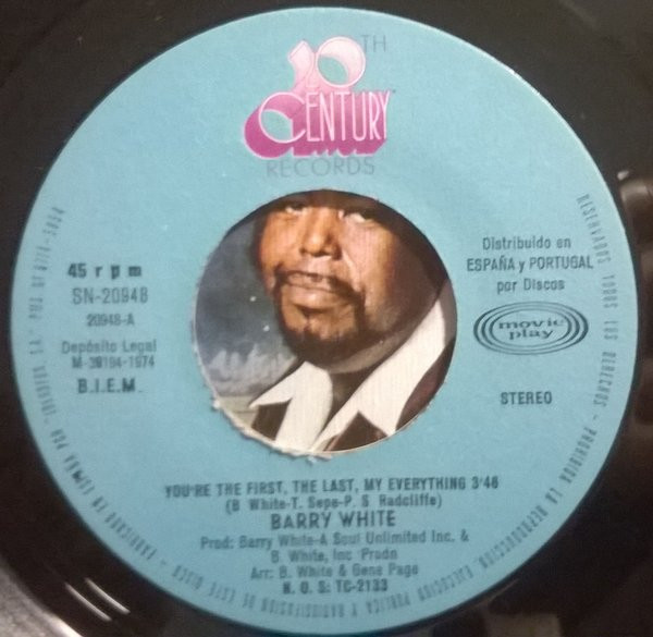 Barry White - Tu Eres El Principio, El Fin Y Todo Para Mi = You're The First, The Last, My Everything | 20th Century Records (SN-20948) - 3