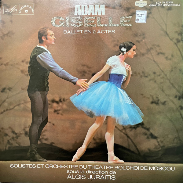 Adolphe C. Adam – Bolshoi Theatre Orchestra , Algis Žiūraitis - Giselle | Melodia / Le Chant Du Monde (LDX 78 523/24) - 2