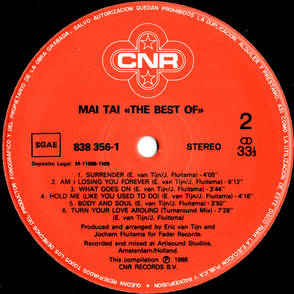 Mai Tai - The Best Of | CNR (838 356-1) - 4
