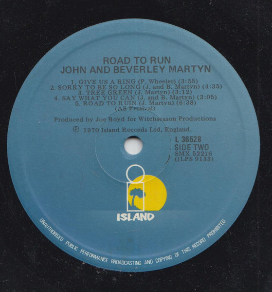 John & Beverley Martyn - The Road To Ruin | Island Records (L 36528) - 3 John & Beverley Martyn - The Road To Ruin | Island Records (L 36528) - 3
