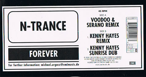 N-Trance - Forever | EMI Electrola (7243 5 51022 6 3) - 3