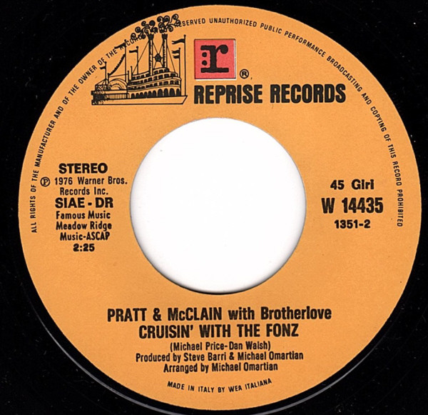 Pratt & McClain With Brotherlove - Happy Days | Reprise Records (W 14435) - 4 Pratt & McClain With Brotherlove - Happy Days | Reprise Records (W 14435) - 4