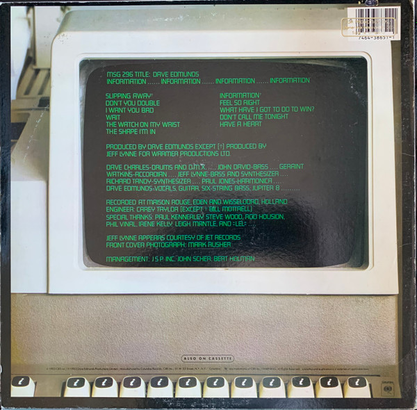 Dave Edmunds - Information | Columbia (PC 38651) - 2 Dave Edmunds - Information | Columbia (PC 38651) - 2