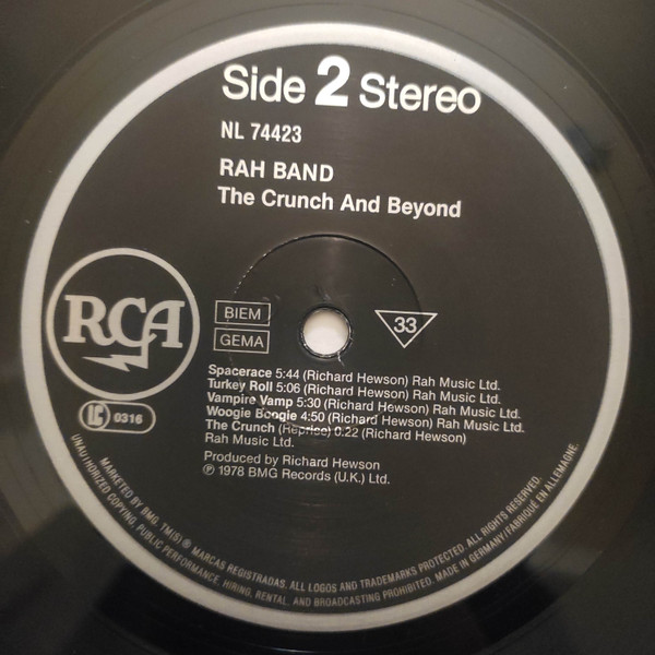 RAH Band - The Crunch & Beyond | RCA (NL 74423) - 4