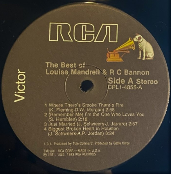 Louise Mandrell & R.C. Bannon - The Best Of Louise Mandrell And R C Bannon | RCA (CPL1-4855) - 3 Louise Mandrell & R.C. Bannon - The Best Of Louise Mandrell And R C Bannon | RCA (CPL1-4855) - 3