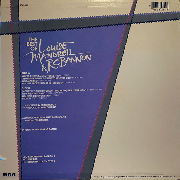 Louise Mandrell & R.C. Bannon - The Best Of Louise Mandrell And R C Bannon | RCA (CPL1-4855) - 2 Louise Mandrell & R.C. Bannon - The Best Of Louise Mandrell And R C Bannon | RCA (CPL1-4855) - 2