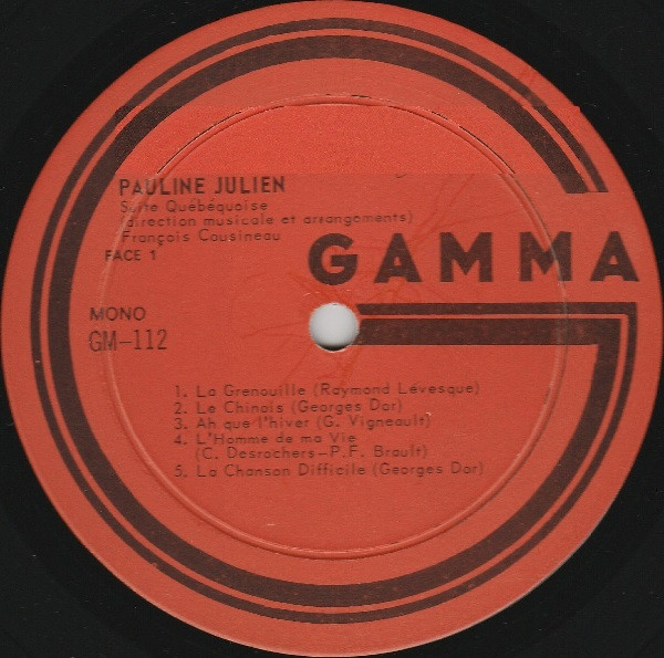 Pauline Julien - Suite Québécoise | Gamma (GM 112) - 2