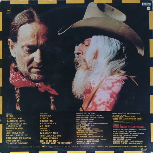 Willie Nelson And Leon Russell - One For The Road | CBS (CBS 88461) - 3 Willie Nelson And Leon Russell - One For The Road | CBS (CBS 88461) - 3