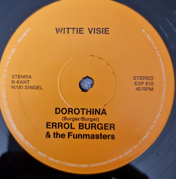 Iwan Esseboom , Errol Burger And The Funmasters - Wittie Visie / Dorothina | Exmo Production (EXP 810) - 4 Iwan Esseboom , Errol Burger And The Funmasters - Wittie Visie / Dorothina | Exmo Production (EXP 810) - 4
