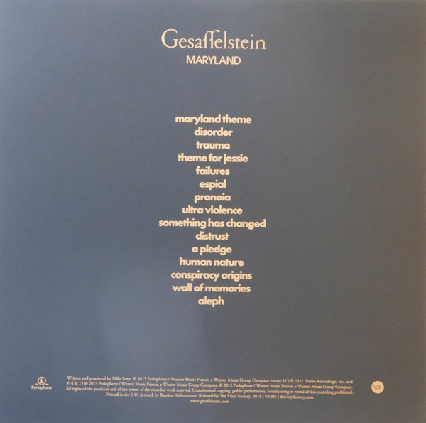 Gesaffelstein - Maryland (Original Motion Picture Soundtrack) | The Vinyl Factory (VF205) - main