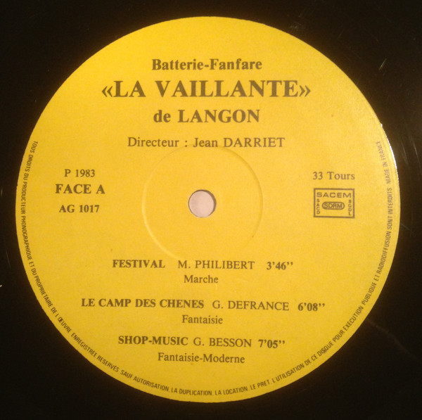 La Vaillante De Langon - La Vaillante De Langon | Studio 621 (AG1017) - 3