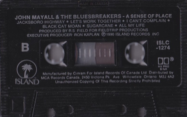 John Mayall & The Bluesbreakers - A Sense Of Place | Island Records (ISLC-1274) - 4