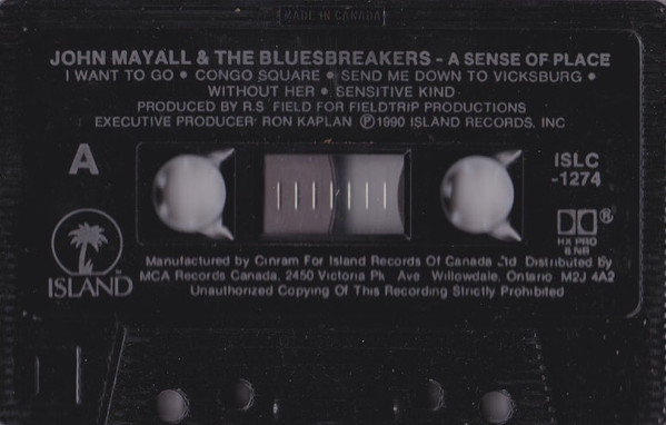 John Mayall & The Bluesbreakers - A Sense Of Place | Island Records (ISLC-1274) - 3