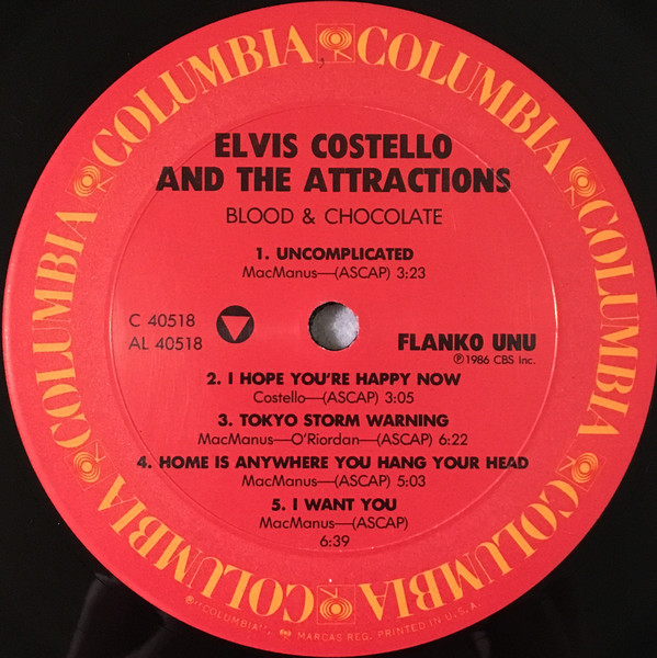Elvis Costello & The Attractions - Blood & Chocolate | Columbia (FC 40518) - 3 Elvis Costello & The Attractions - Blood & Chocolate | Columbia (FC 40518) - 3
