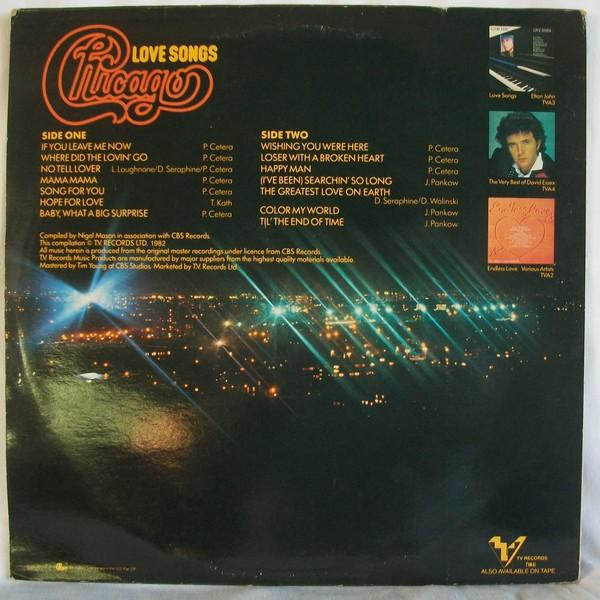 Chicago - Love Songs | TV Records (TVA 6) - 2