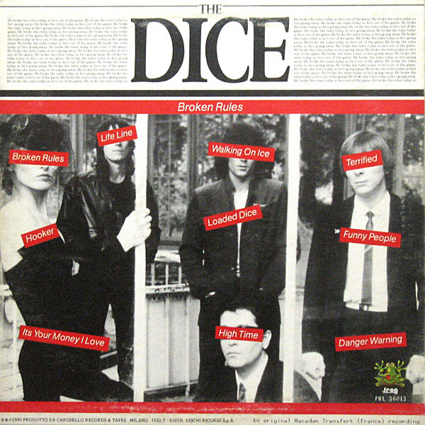 The Dice - Broken Rules | Frog Records (FRL 36013) - 2