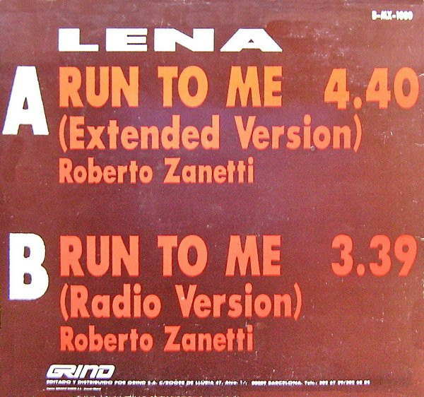 Lena - Run To Me | Grind (B-MX-1080) - 2