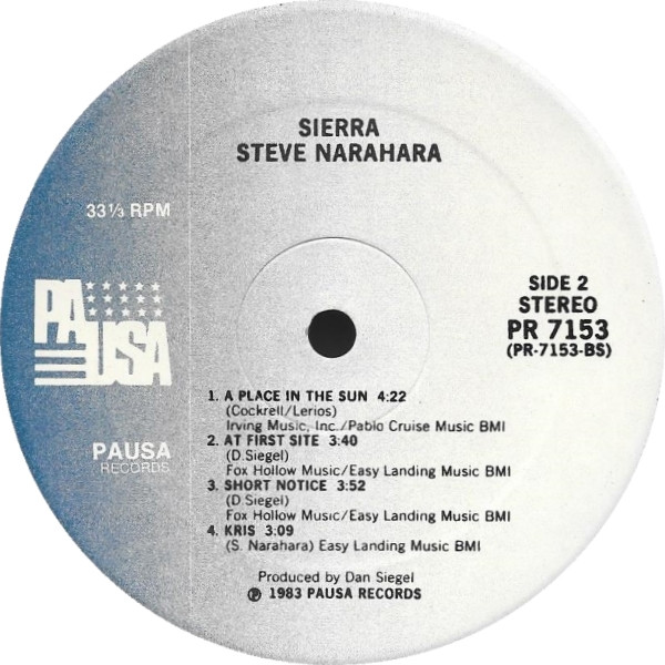 Steve Narahara - Sierra | Pausa Records (PR 7153) - 4