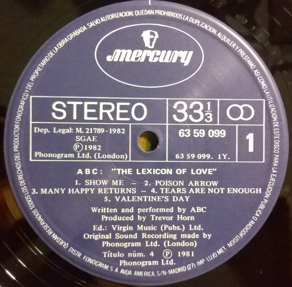 The Lexicon Of Love