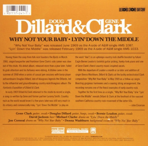 Dillard & Clark - Why Not Your Baby 7" | Sundazed Music (S 241) - 2 Dillard & Clark - Why Not Your Baby 7" | Sundazed Music (S 241) - 2