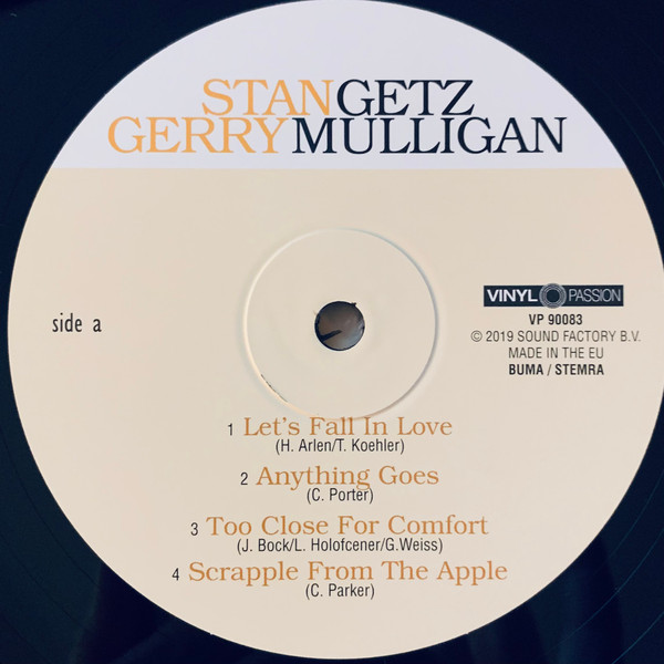 Stan Getz , Gerry Mulligan - Getz Meets Mulligan In HI-FI | Vinyl Passion (VP 90083) - 4