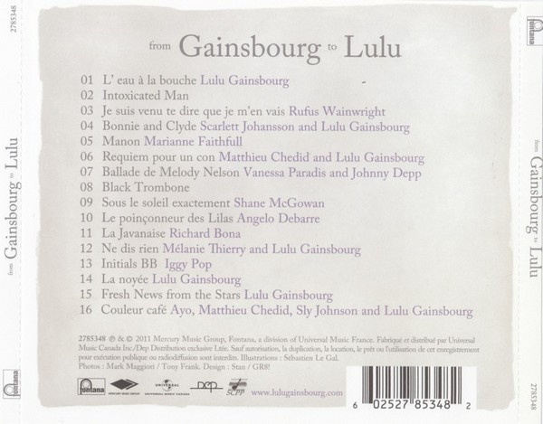 Lulu Gainsbourg - From Gainsbourg To Lulu [CD] | Fontana (2785348) - 2