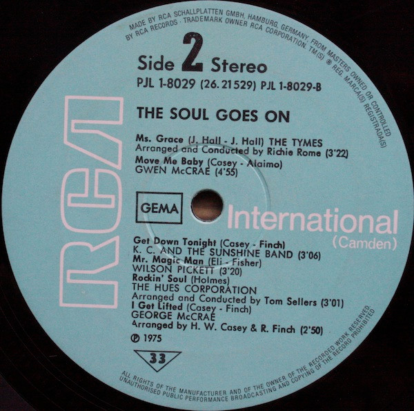 Various - The Soul Goes On | RCA International (Camden) (PJL 1-8029) - 4