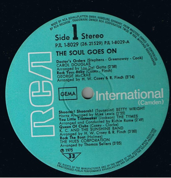 Various - The Soul Goes On | RCA International (Camden) (PJL 1-8029) - 3