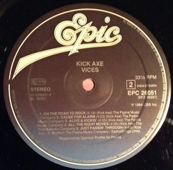 Kick Axe - Vices | Epic (EPC 26051) - 4