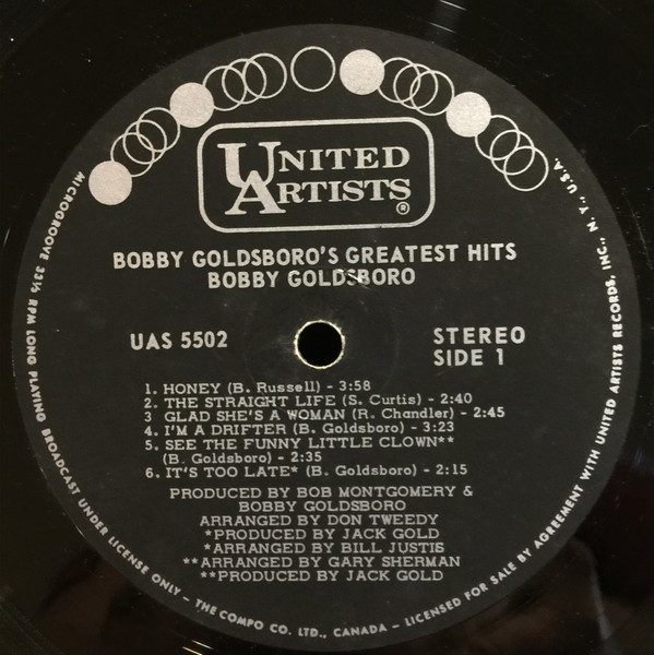 Bobby Goldsboro - Bobby Goldsboro's Greatest Hits | United Artists Records (UAS-5502) - 4 Bobby Goldsboro - Bobby Goldsboro's Greatest Hits | United Artists Records (UAS-5502) - 4