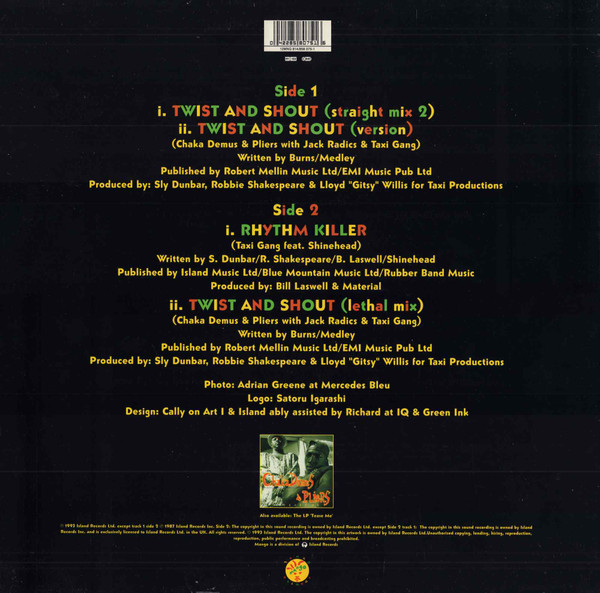 Chaka Demus & Pliers & The Taxi Gang - Twist And Shout / Rhythm Killer | Mango (12 MNG 814) - main