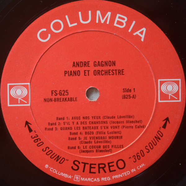 André Gagnon - Piano Et Orchestre | Columbia (FS-625) - 3