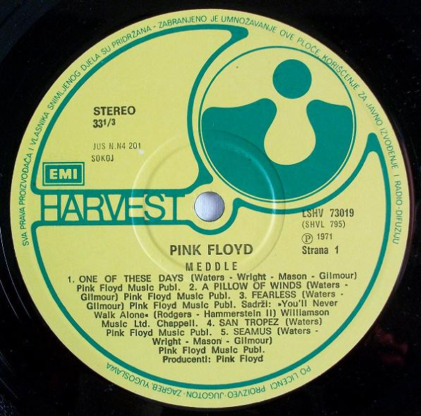 Pink Floyd - Meddle | Jugoton (LSHV 73019) - 4 Pink Floyd - Meddle | Jugoton (LSHV 73019) - 4