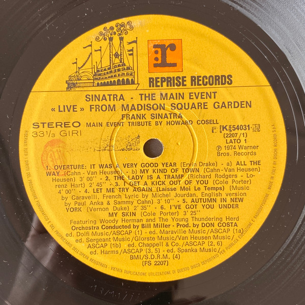 Frank Sinatra - The Main Event (Live) | Reprise Records (K 54031) - 4 Frank Sinatra - The Main Event (Live) | Reprise Records (K 54031) - 4
