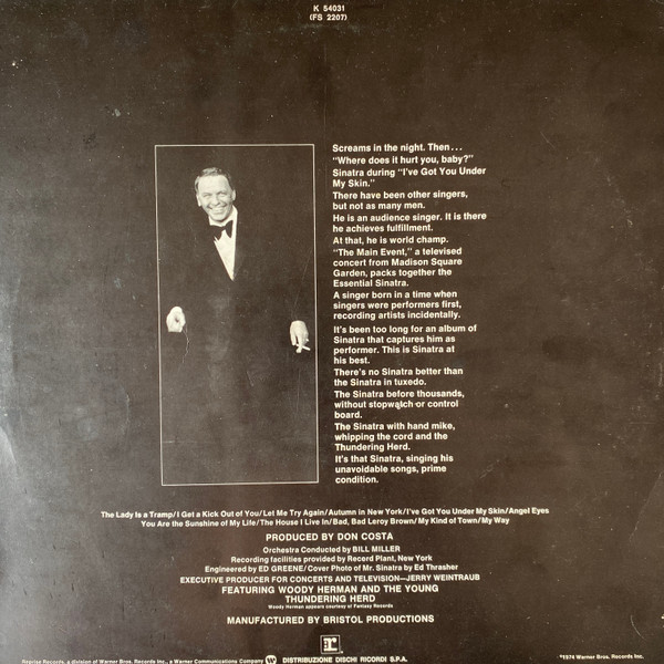 Frank Sinatra - The Main Event (Live) | Reprise Records (K 54031) - 2 Frank Sinatra - The Main Event (Live) | Reprise Records (K 54031) - 2