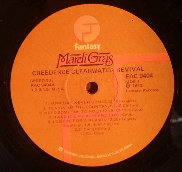Creedence Clearwater Revival - Mardi Gras | Fantasy (FAC 9404) - 3