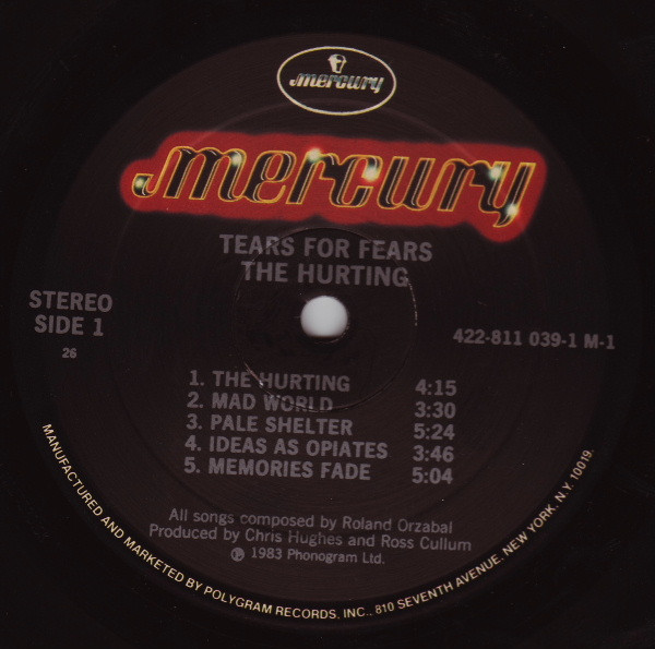 Tears For Fears - The Hurting | Mercury (811 039-1 M-1) - 3 Tears For Fears - The Hurting | Mercury (811 039-1 M-1) - 3