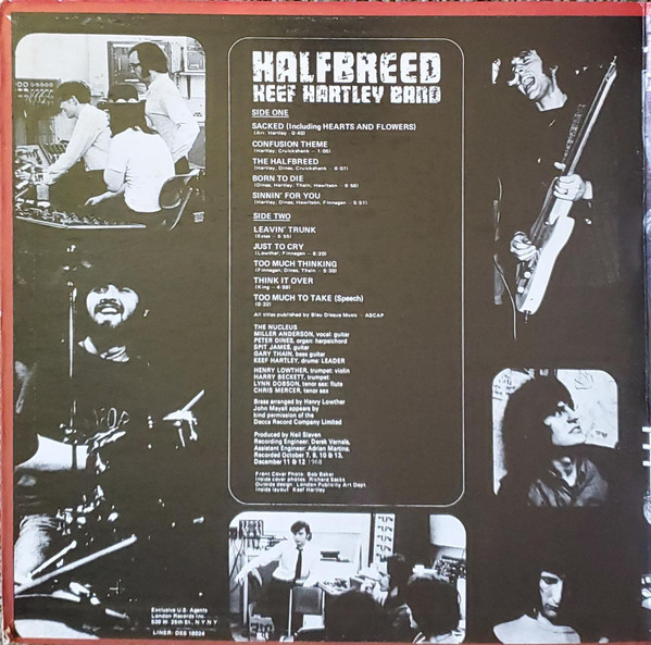 The Keef Hartley Band - Halfbreed | Deram (DES 18024) - 2
